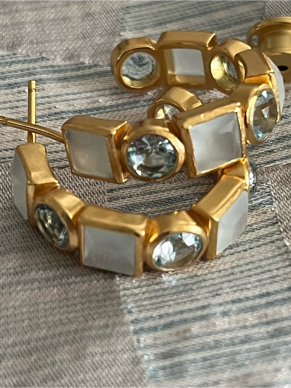 Julie Vos Jolie Hoop Earring - Aquamarine